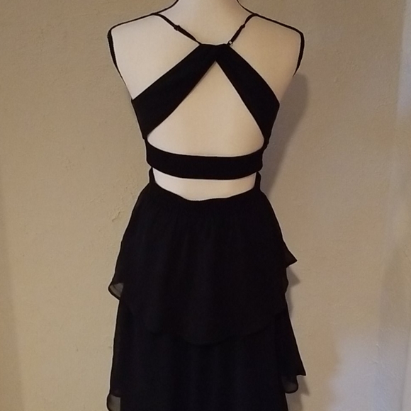 *NEW* with tags Black long layered strappy dress - Picture 5 of 11